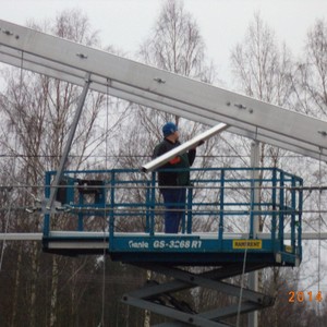 Lite bilder på när polackerna byggde upp Gränshallen den 15 december 2014